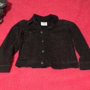 Womens Black Denim Jacket fits tight.